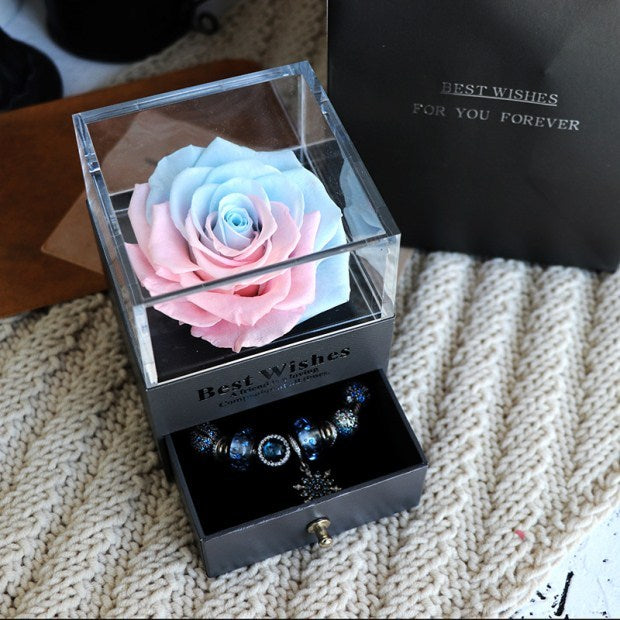 Eternal Rose Jewelry Box for Gifts