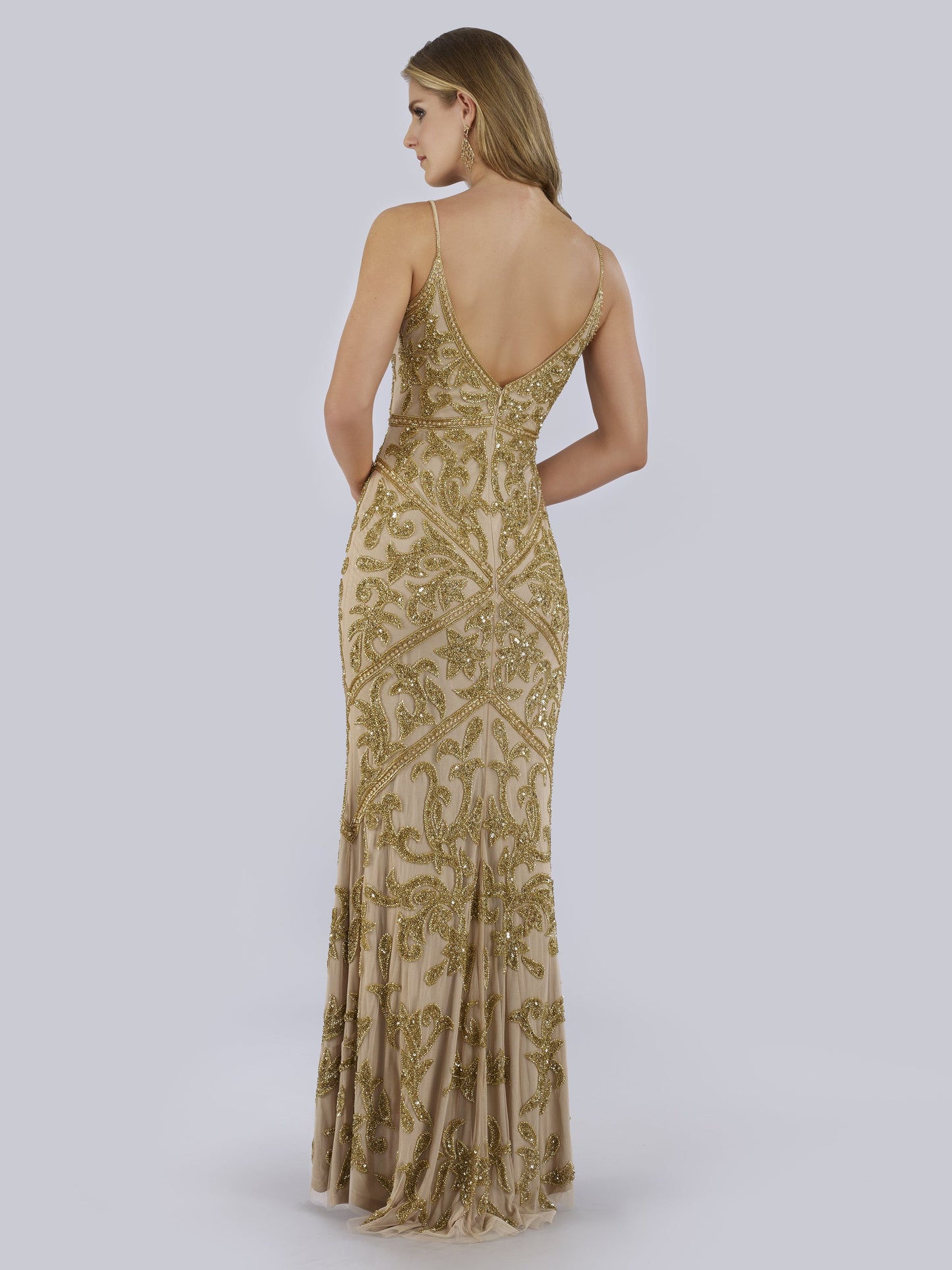 Lara 29744 - Robe Perles à Bretelles Fines