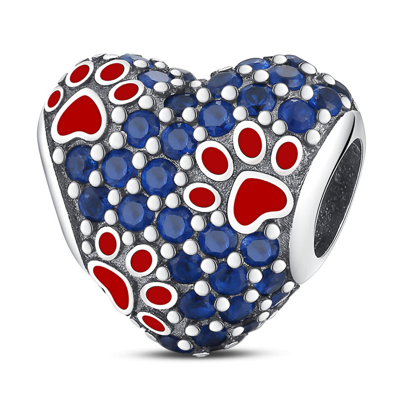 DIY Bracelet With A Cute Paw-print Pendant And Beads