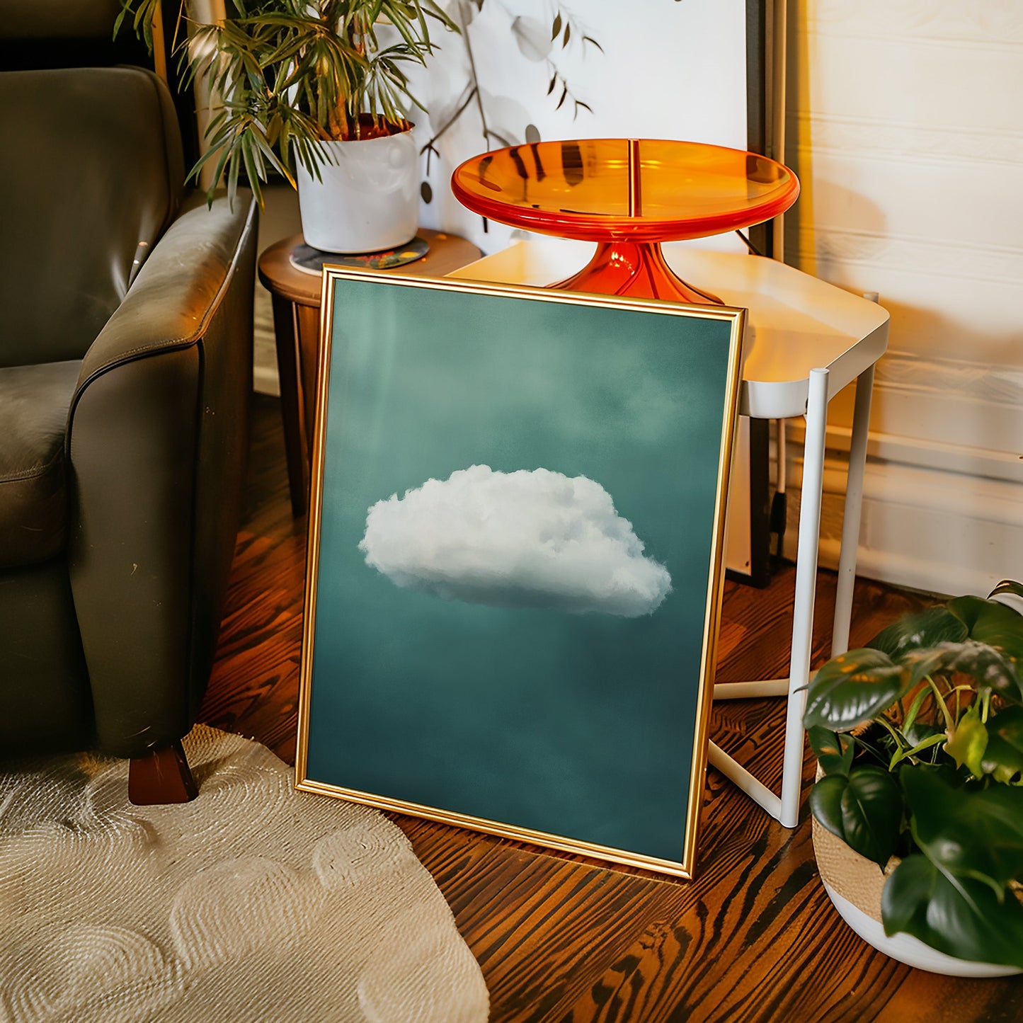 Nuage doux sur ciel écume de mer