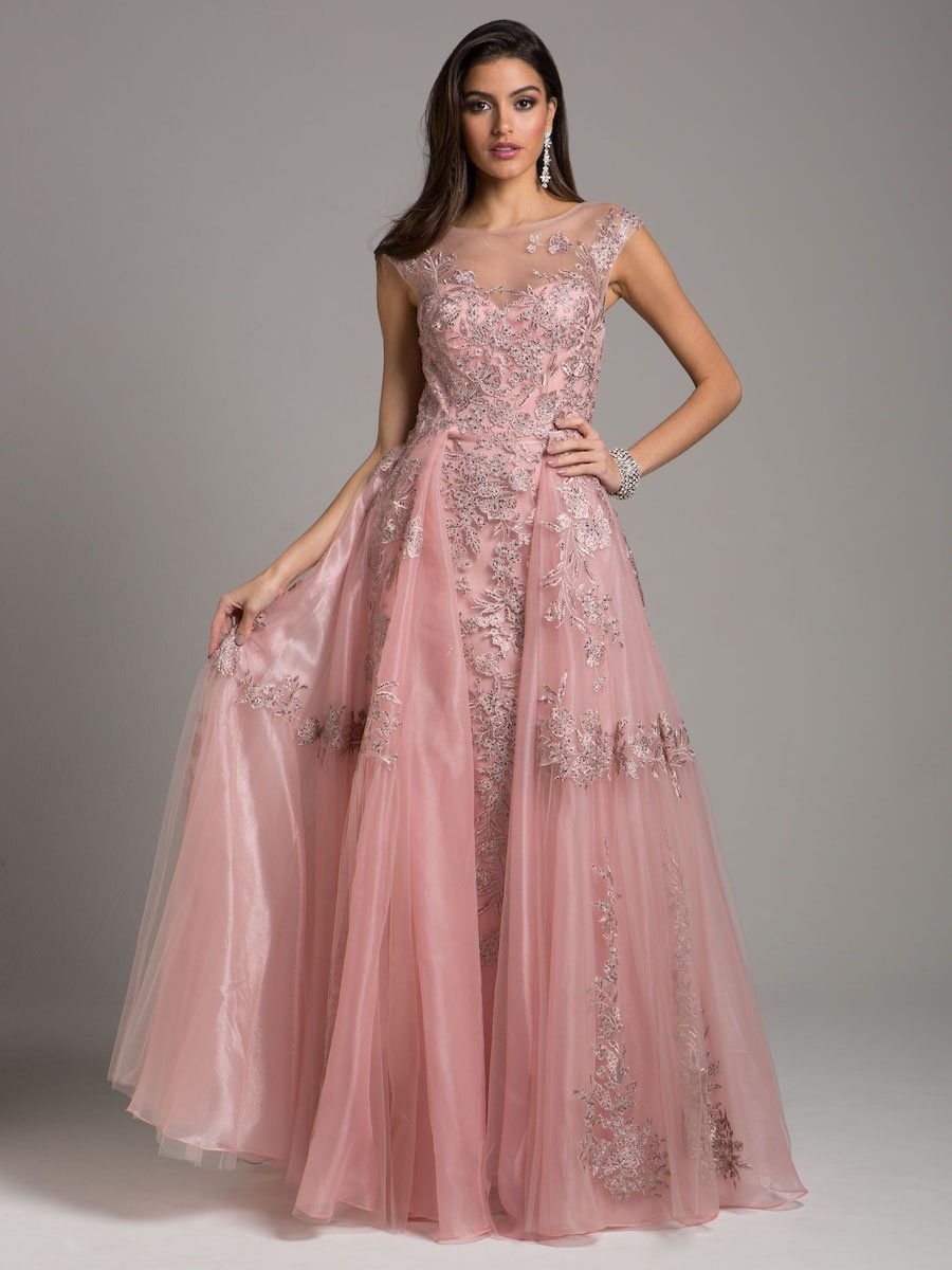 Lara 29946 – Organza-Ballkleid mit Überrock
