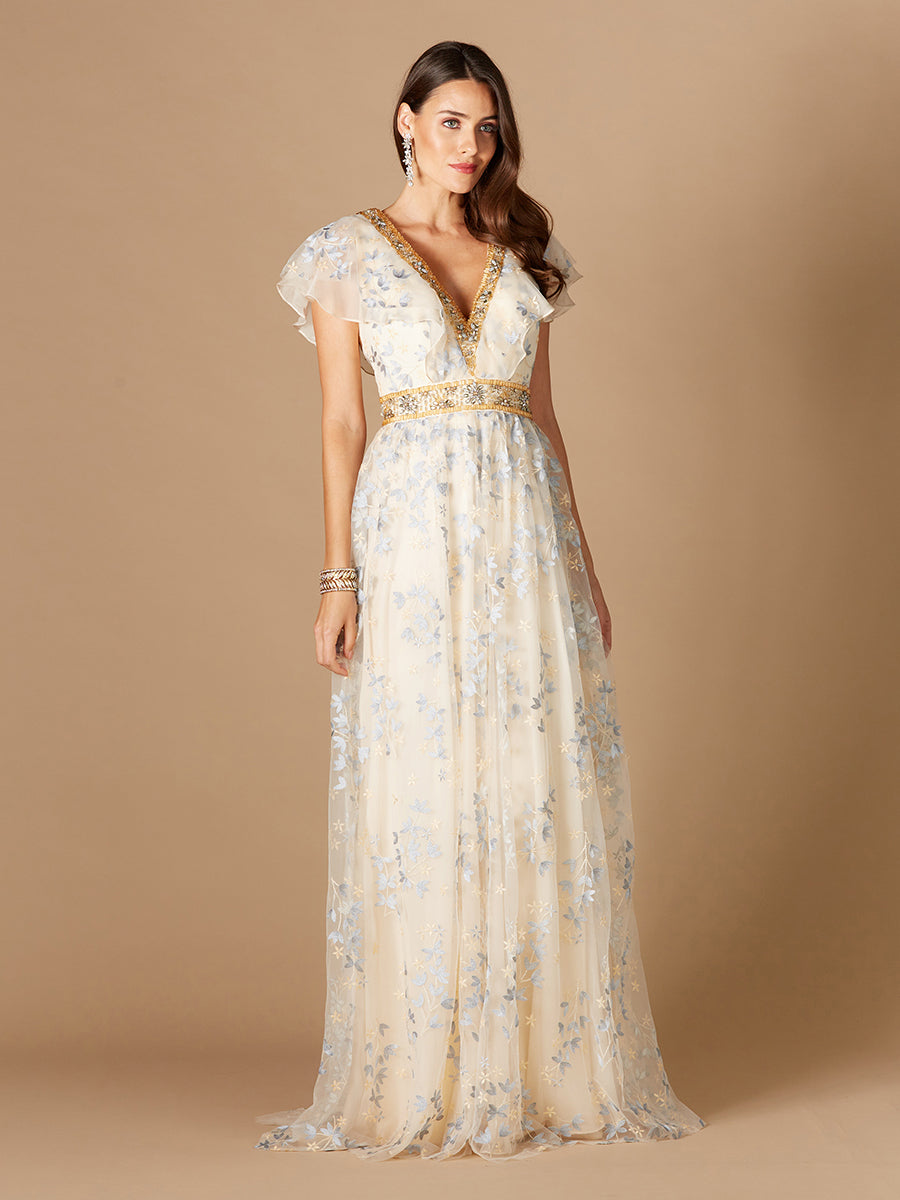 Lara 29966 - Robe en dentelle, décolleté en V