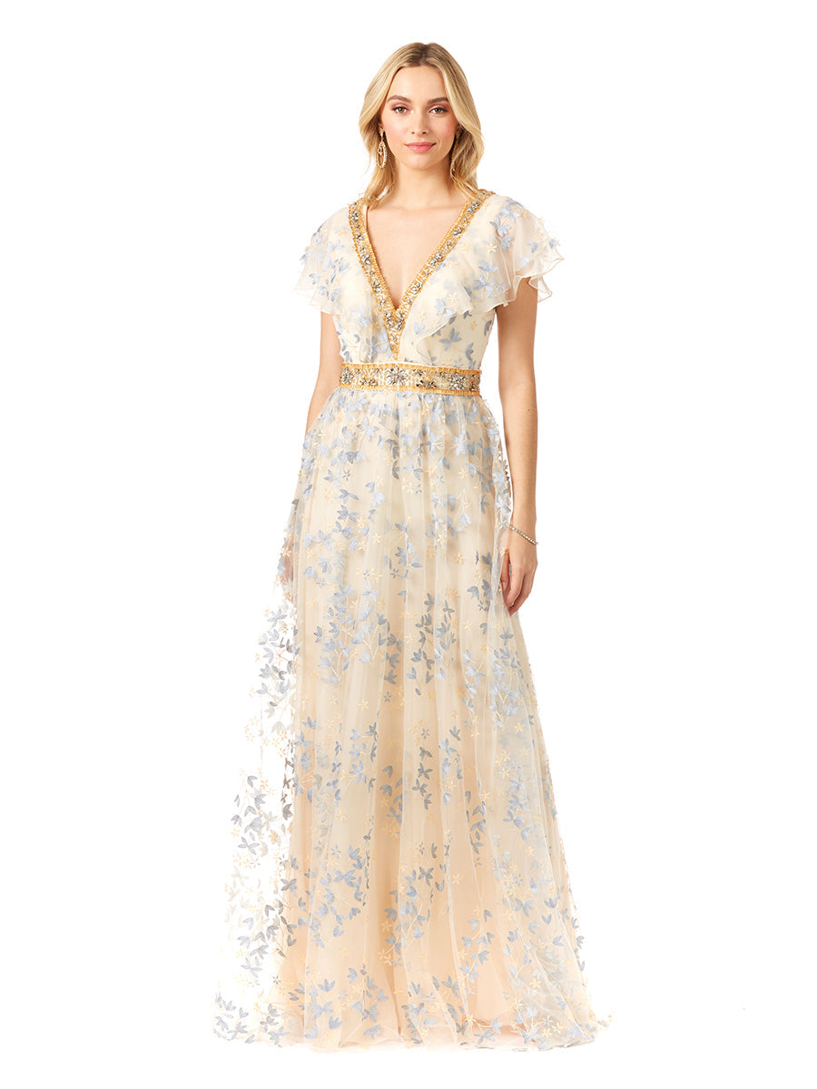 Lara 29966 - Robe en dentelle, décolleté en V