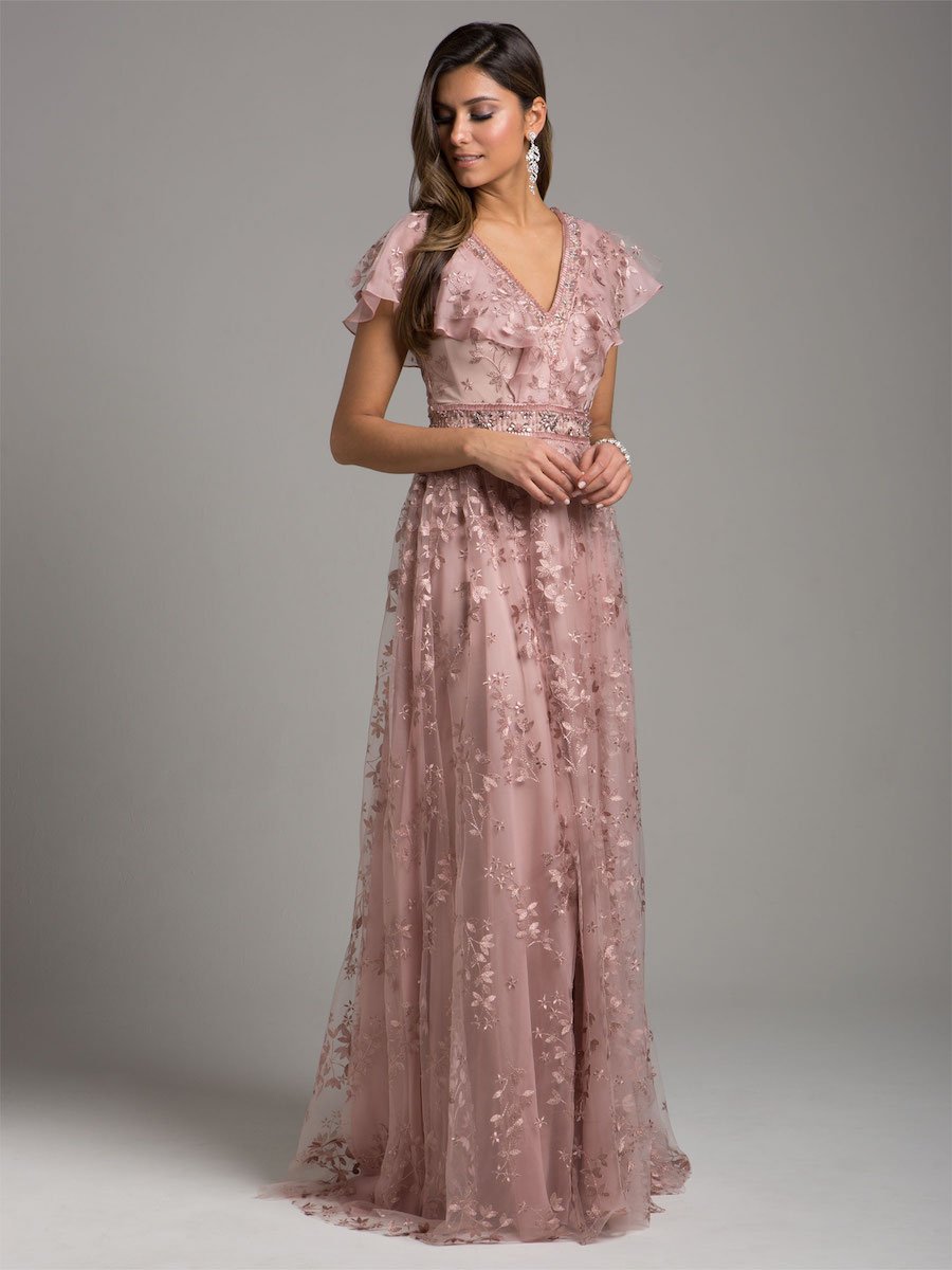 Lara 29966 - Robe en dentelle, décolleté en V