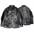 Mens Mid-Length Heavy-Duty Leather Jacket