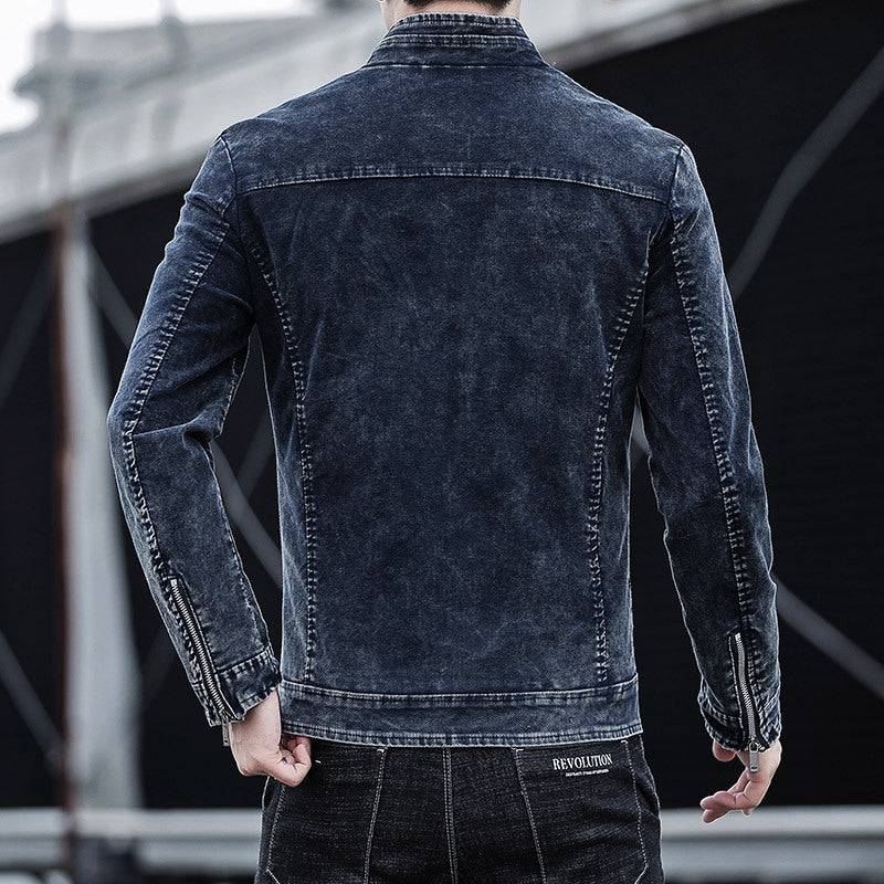 Corduroy Retro Denim Jacket For Men FallWinter