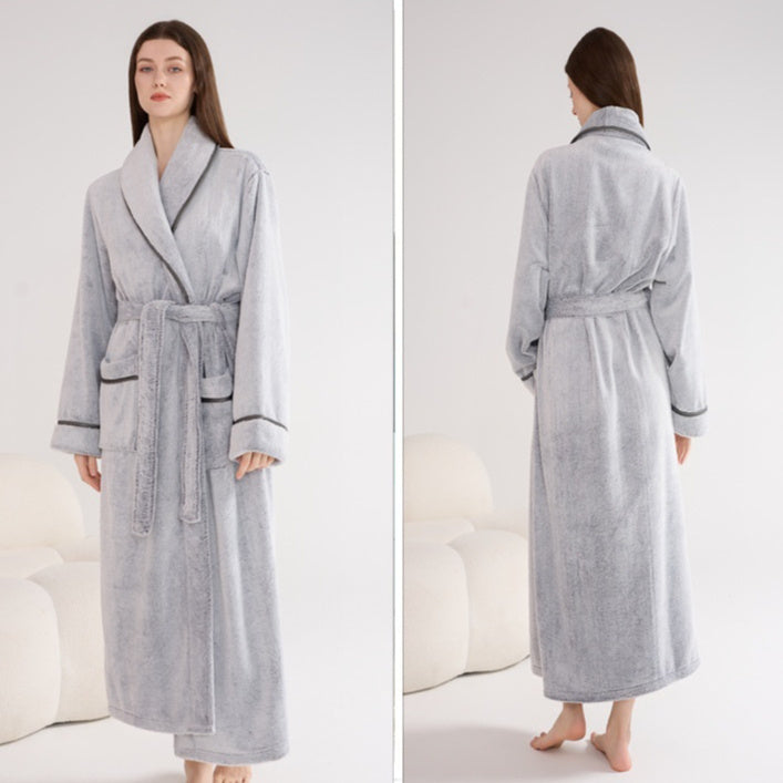Thick Night-robe Flannel Couple Models
