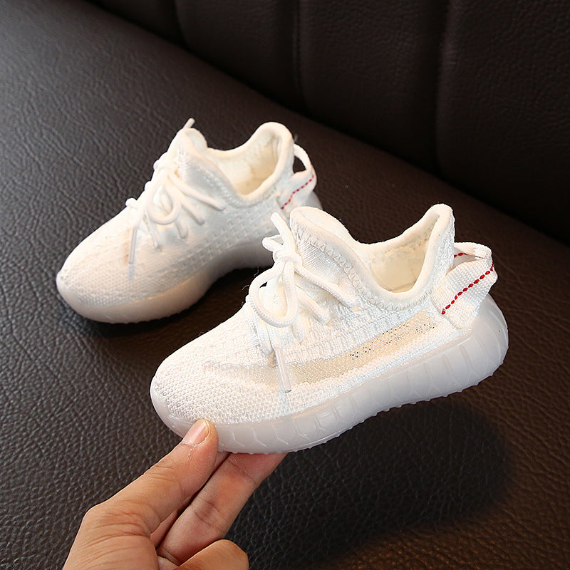 Boys Girls Fashion Sneakers Baby/Toddler/Little Kids Leather Trainers Children School Sport Shoes Soft Running Shoes