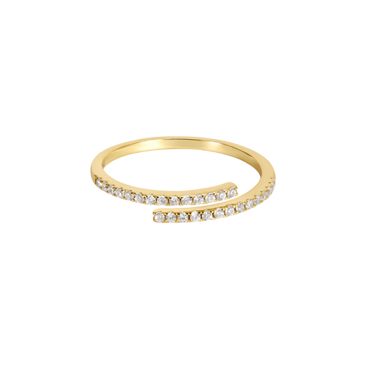 Sage Vermeil verstellbarer Ring