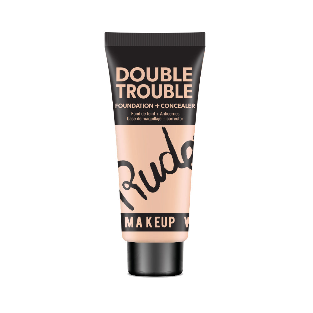 Fond de Teint + Anti-Cernes Double Action RUDE - Cotton 02