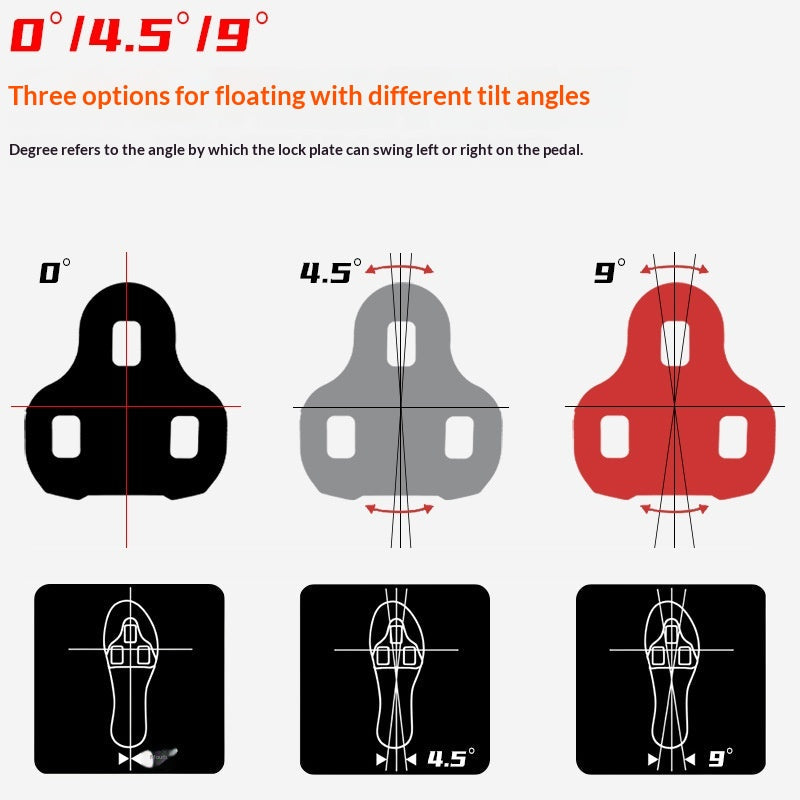 Road Pedal Cycling Shoes Cleats Self Locking Pedal Anti-Slip Cleat Compatible Look Road Bike Cycling Accessories Road Bike Cleats For Speed Cleats Indoor Outdoor Spin Cycling Pedals Cleat And Bicycle Clips Set