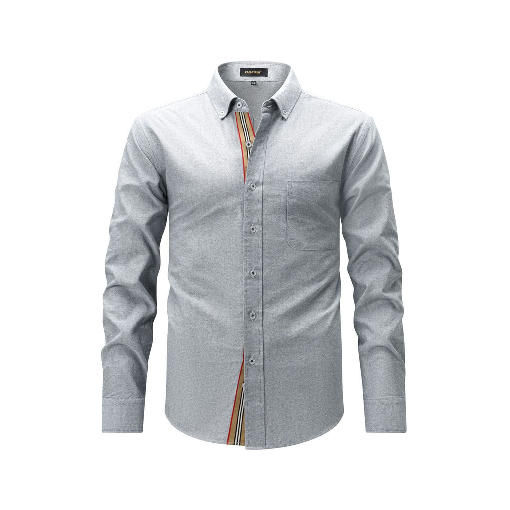 Mens Casual Fashion Shirt With Woven Trim