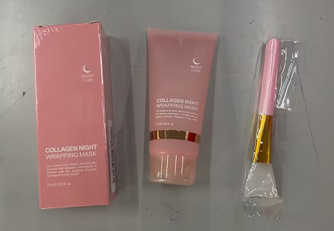 Face Night Mask Collagen Wrapping Mask Natural Ingredients Firming Elasticity & Hydration Anti-wrinkle For Skin Care