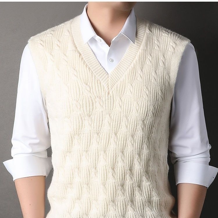 Mens Knitted Sweater Sleeveless Vest Suitable For All Season
