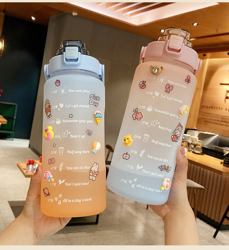 2-Liter Portable Water Bottle Summer Cup