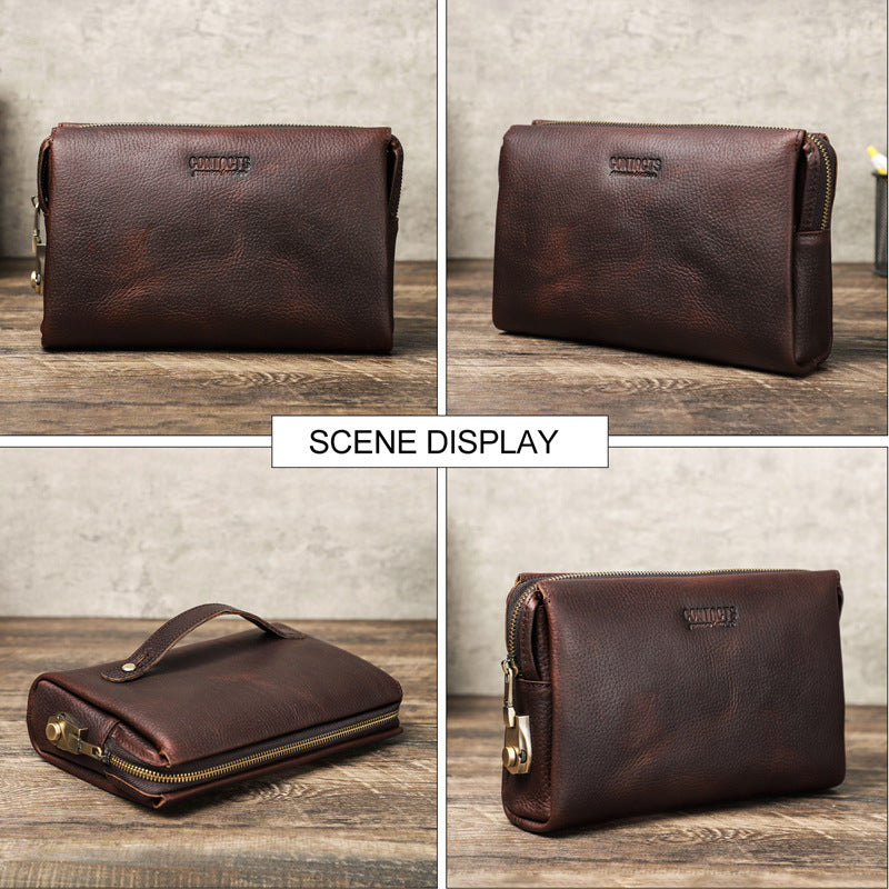 Black Angel First Layer Cattlehide Leather Men