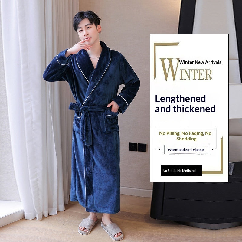 Double-sided Fleece Loose-fitting Nightgown Loungewear