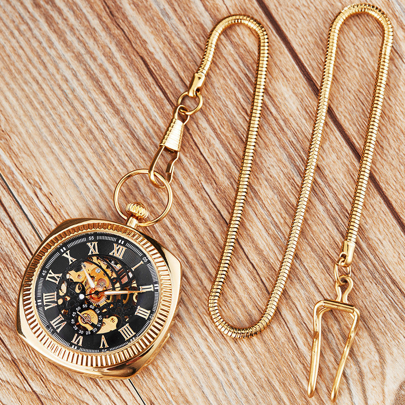 Trendy Fashionable Classic Retro Pocket Watch With A Chain