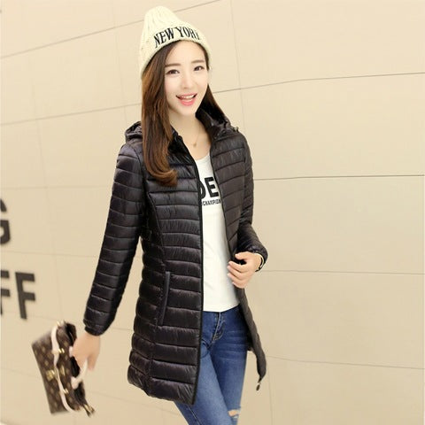Womens Stylish Casual Slim-fit Cotton-padded Jacket