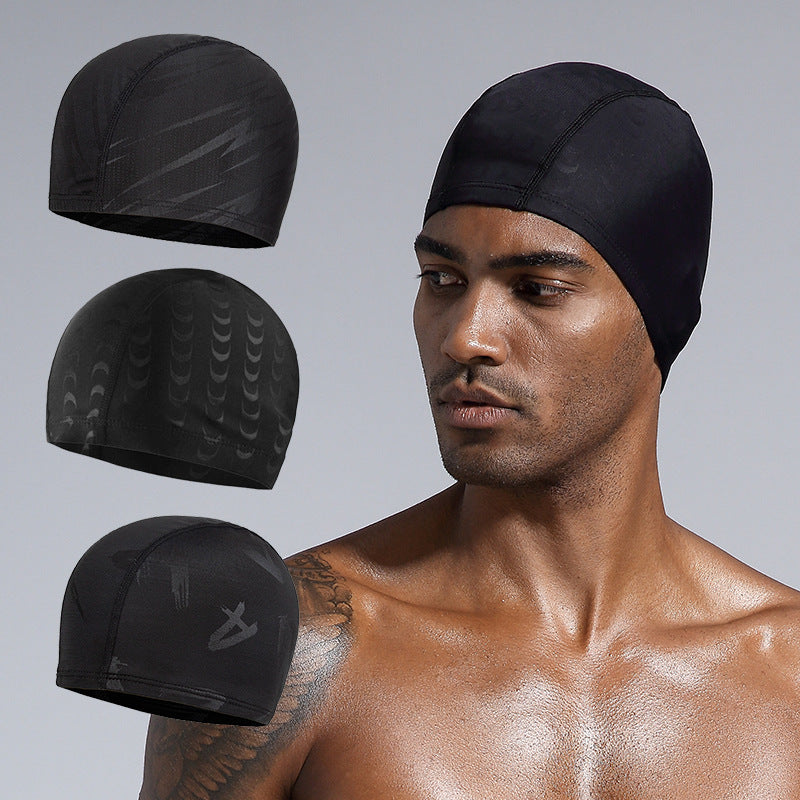 Mens Swim Cap Fabric Design Doesnt Constrict The Head Large Size