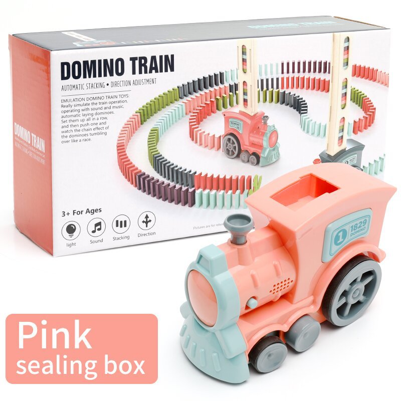 Domino Train Toys Baby Toys Car Puzzle Automatic Release Licensing Electric Building Blocks Train Toy