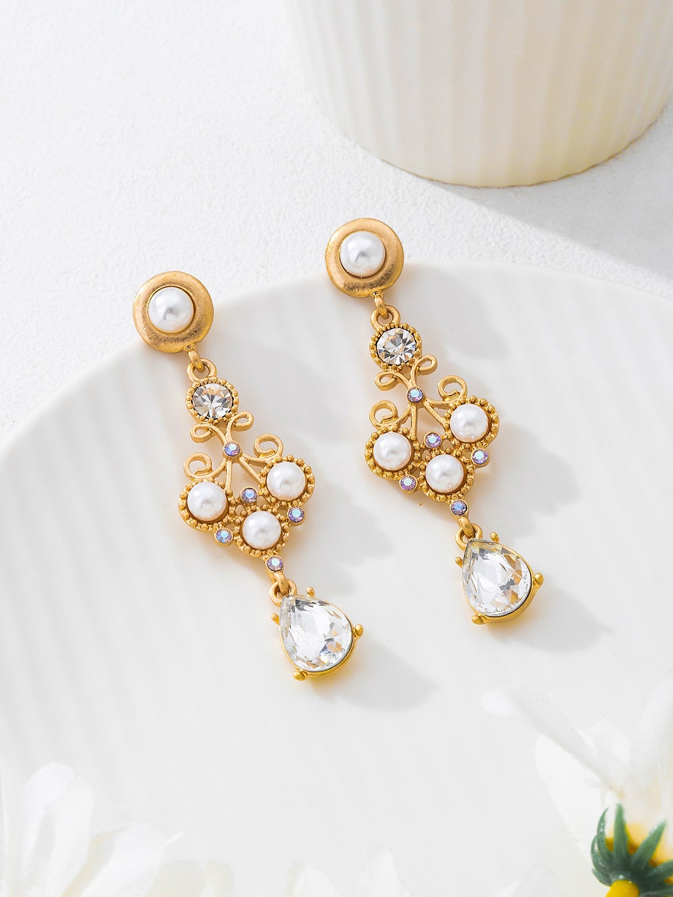 New Arrival Vintage Exquisite Drop Earrings For Women, Elegant High End Pearl Earrings, Versatile Temperament Fashion Hot Selling Jewelry
