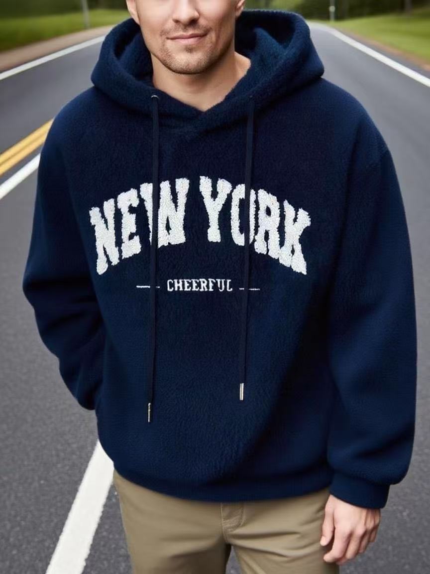 Casual Sporty Hooded Sweatshirt With Drawstring