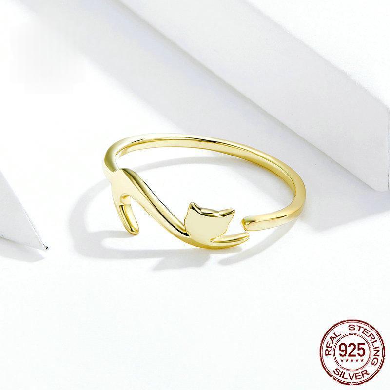 Fashionable And Minimalist Gold Open Ring