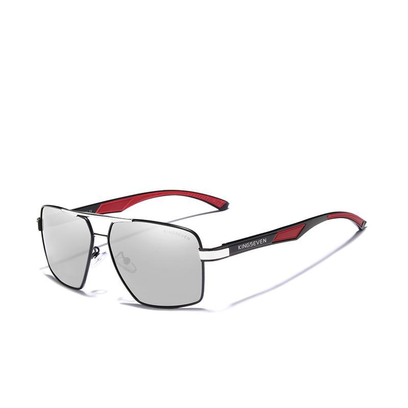 Luxuriöse, hochwertige moderne Aluminium-Herren-Sonnenbrille Polarisierte Gläser Markendesign Bügel Sonnenbrille Spiegelgläser Oculos de sol mit UV400 Schutz
