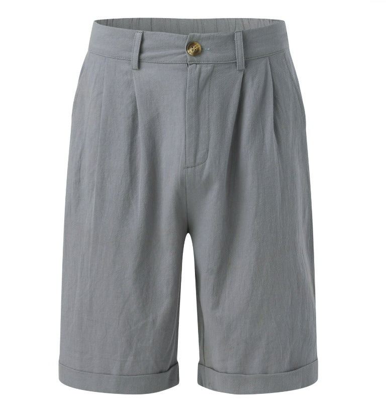 Men's Straight Leg Shorts With Pockets  Casual Dress Pants Loose Fit Summer Bottoms For Daily Wear Clothing
