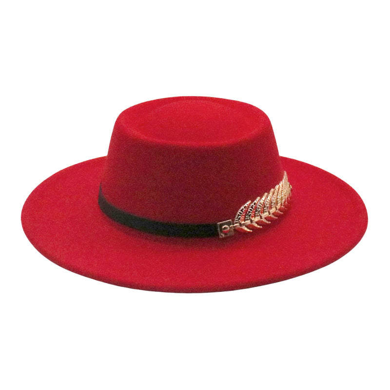Retro AutumnWinter Wide-Brimmed Wool Jazz Hat