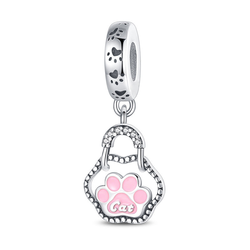 DIY Bracelet With A Cute Paw-print Pendant And Beads