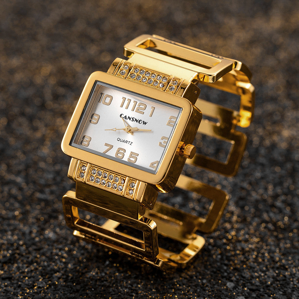 Fashionable Gold And Silver Womens Watch