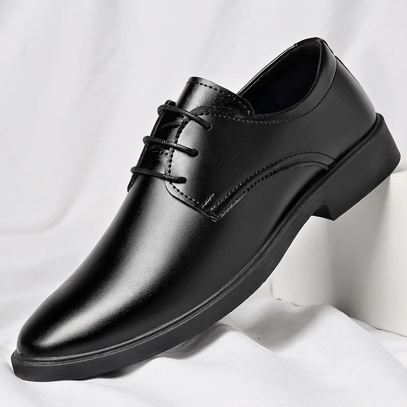 Soft Leather Soft Bottom Youth British Style Casual Formal Wear Leather Shoes