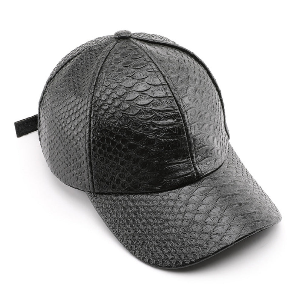 Monochromatic Light Board PU Leather Adjustable Trend Casual Baseball Cap Suitable For Outdoor Sports And Travel