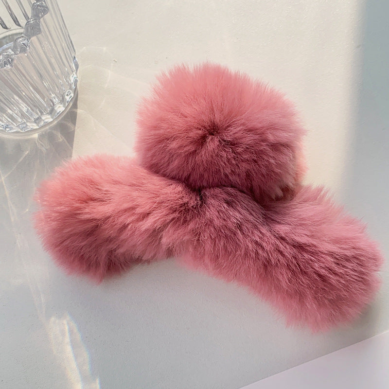 Korea Real Otter Hair Hair Clip Female