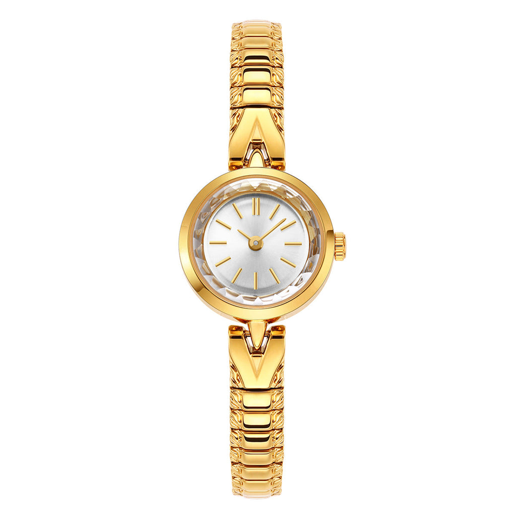 Womens Kaleidoscope Dial Vintage-style Quartz Gold Watch