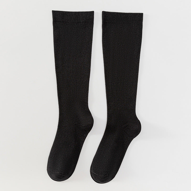 Solid-color Breathable Bamboo Fiber Compression Socks