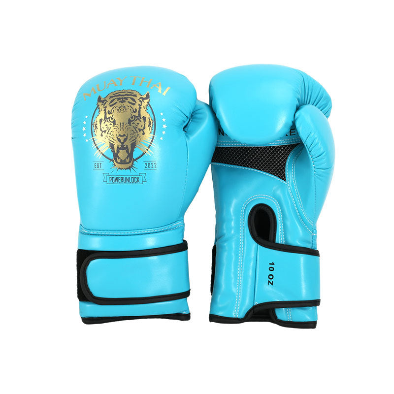 Boys Muay Thai Boxing Training With A Punching Bag And Gloves