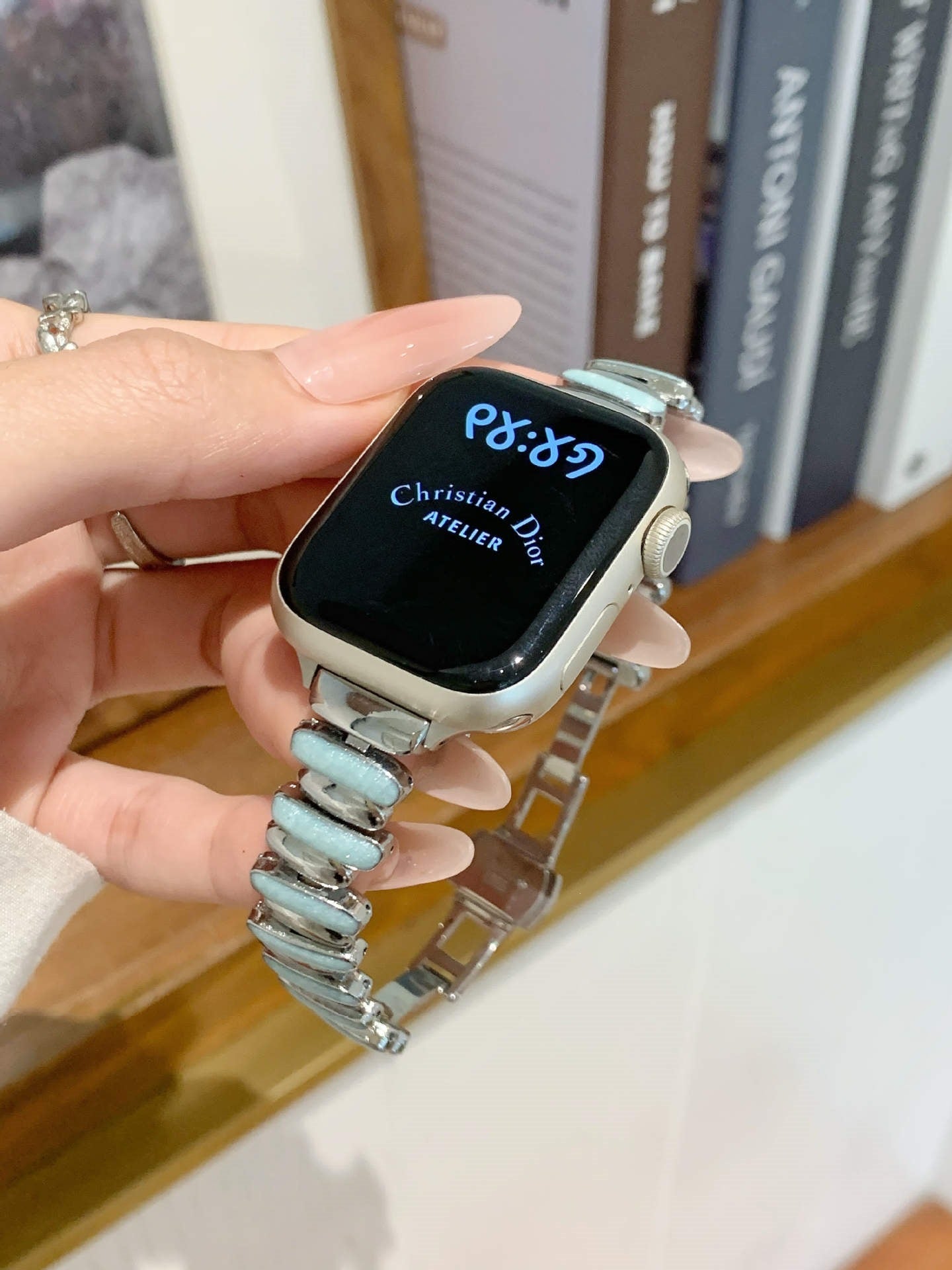 Irregular Fine-glitter Metallic Watch Strap