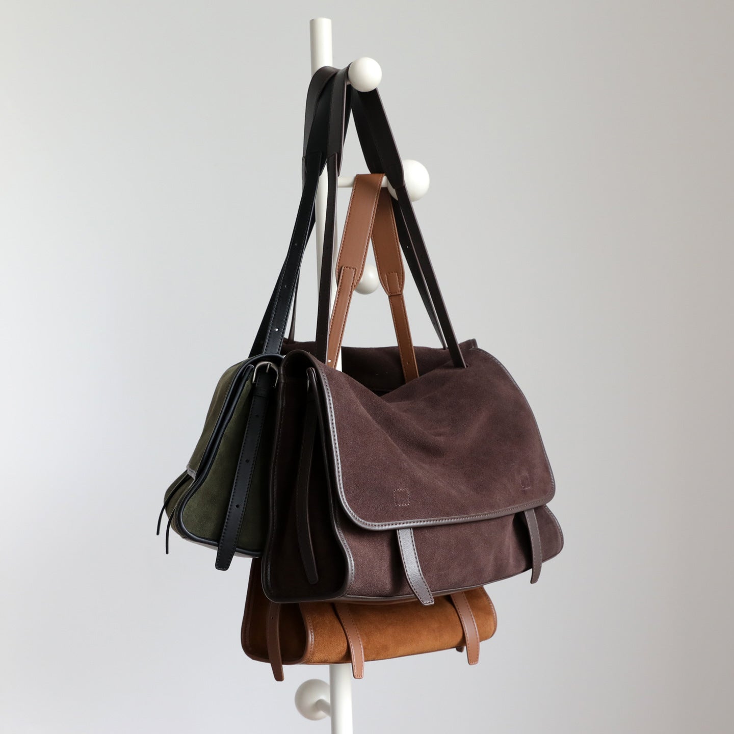 Large-capacity Matte Leather Messenger Bag