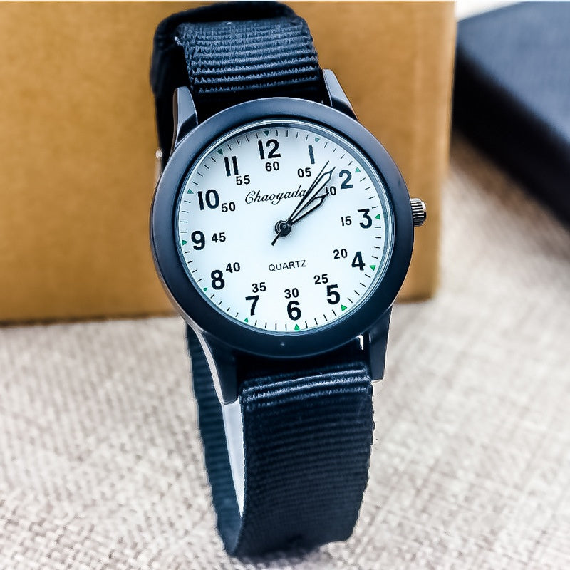 Girls And Boys Waterproof Canvas Quartz Watch