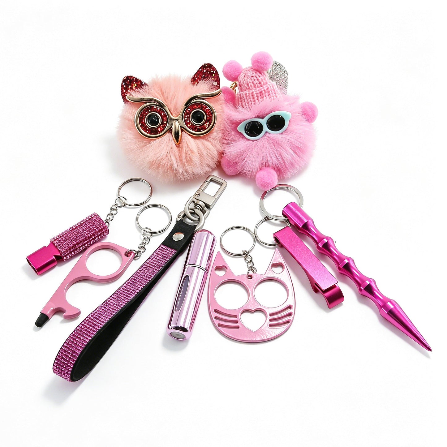 Ins Little Coal Ball Self-defense Keychain