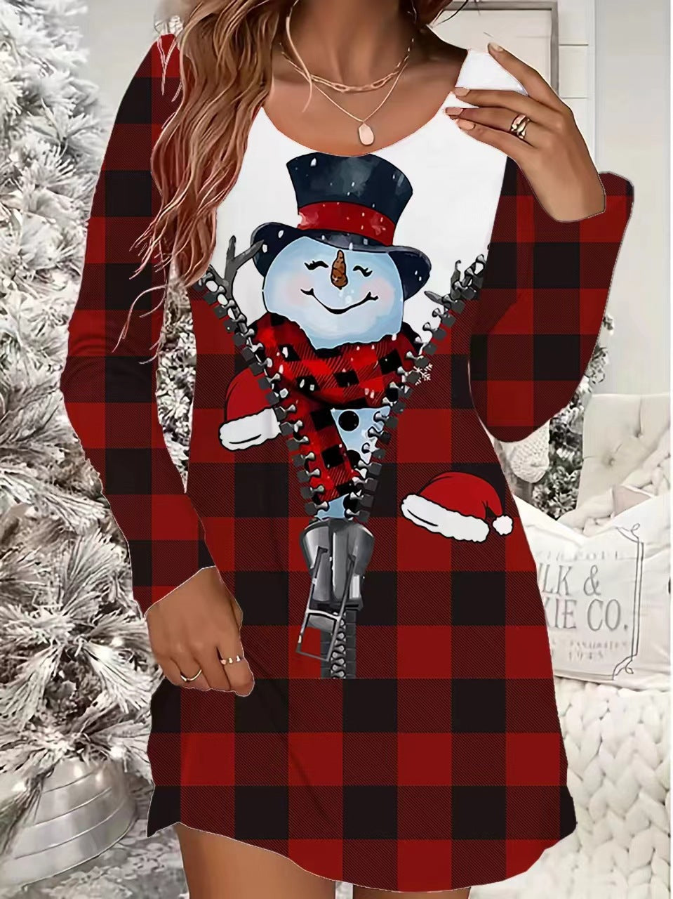 European And American Women's Clothing Christmas Leisure Dress