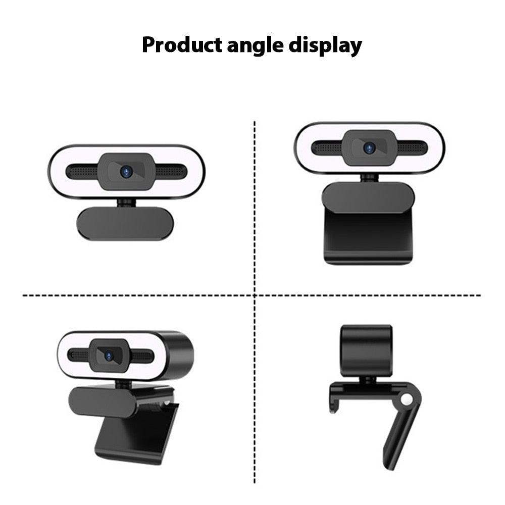 2K Webcam Web Camera Study Chat Work PC Laptop Desktop USB With Microphone WebCamera Home Auto Light Correction for Desktop Laptop Streaming Computer USB Web Camera