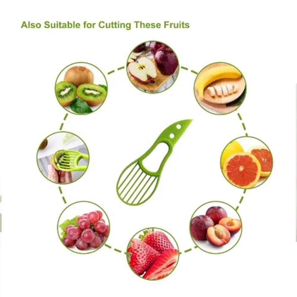 Avocado Schneider 3-in-1 Sichere Kunststoffklinge Teiler Fächerförmiger Schneider BPA-frei