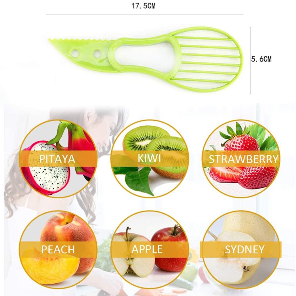 Avocado Schneider 3-in-1 Sichere Kunststoffklinge Teiler Fächerförmiger Schneider BPA-frei