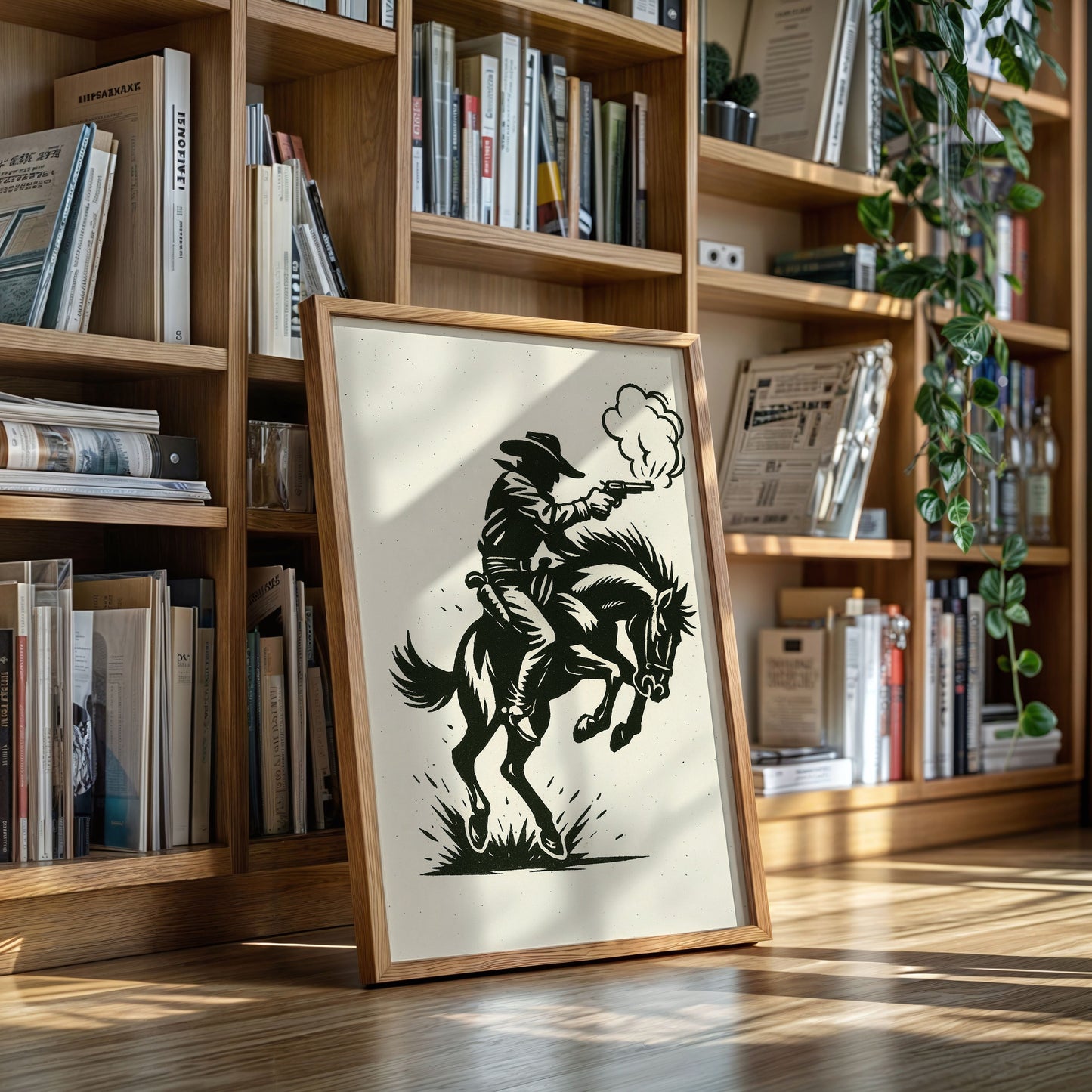Fusillade de cow-boys dans la poussière