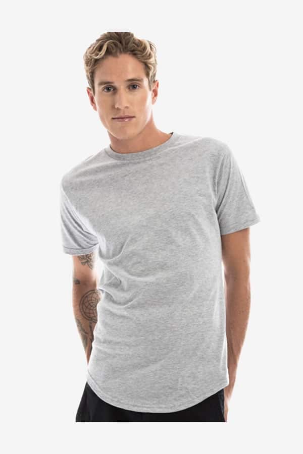 Longline T-Shirt mit abgerundetem Saum 3030