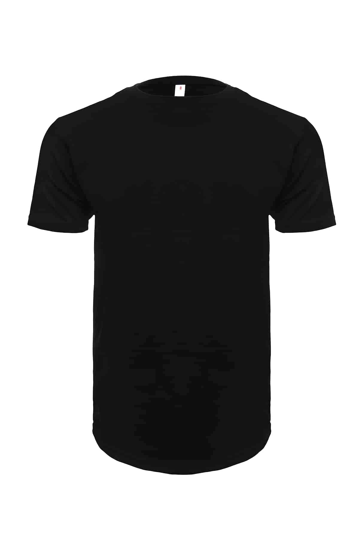 Longline T-Shirt mit abgerundetem Saum 3030